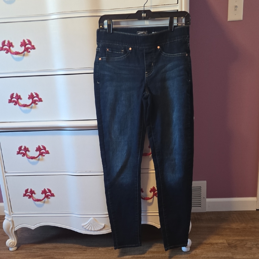 Signature by Levi Strauss Women's Deep Blue Skinny Jeans